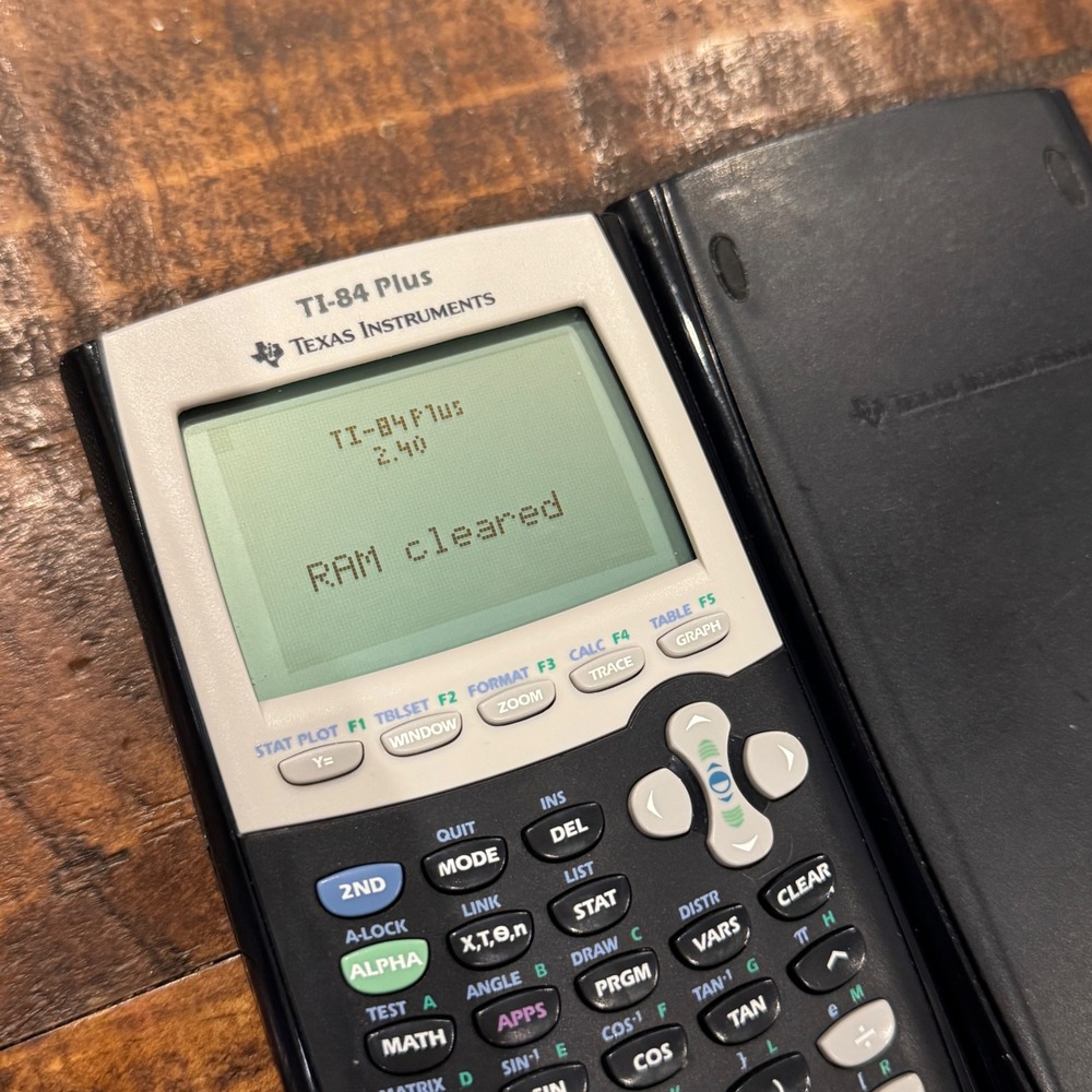 Texas Instruments TI-84 Plus Graphing Calculator with Cover RAM Cleared - Picture 2 of 7